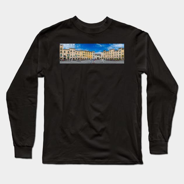 The Piazza of Lucca Italy Long Sleeve T-Shirt by randymir